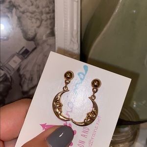 moon drop earrings